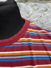 Load image into Gallery viewer, Brown stripy T-shirt uk 8
