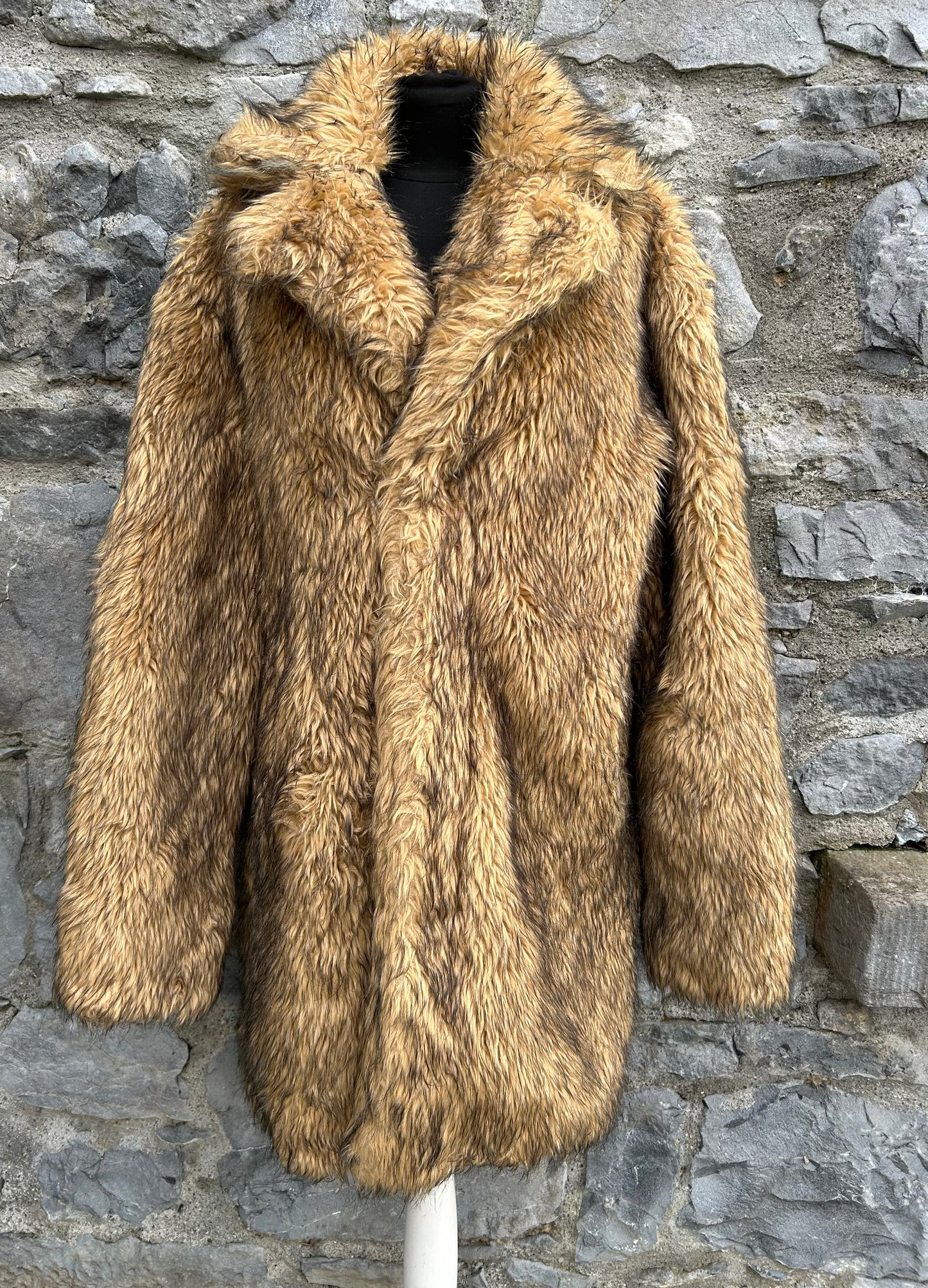 Y2K beige faux fur S/M