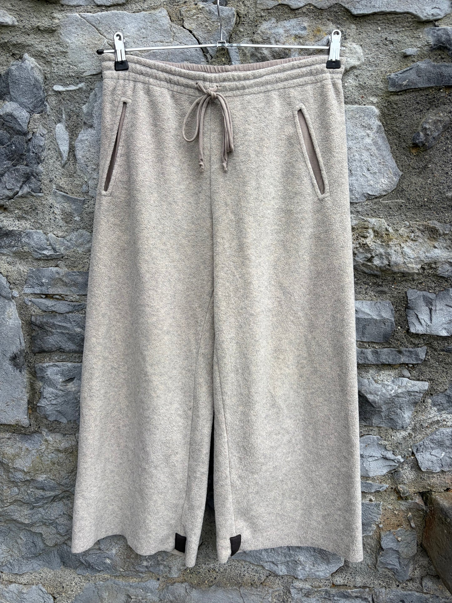 Sand fleece wide leg 3/4 pants  uk 12