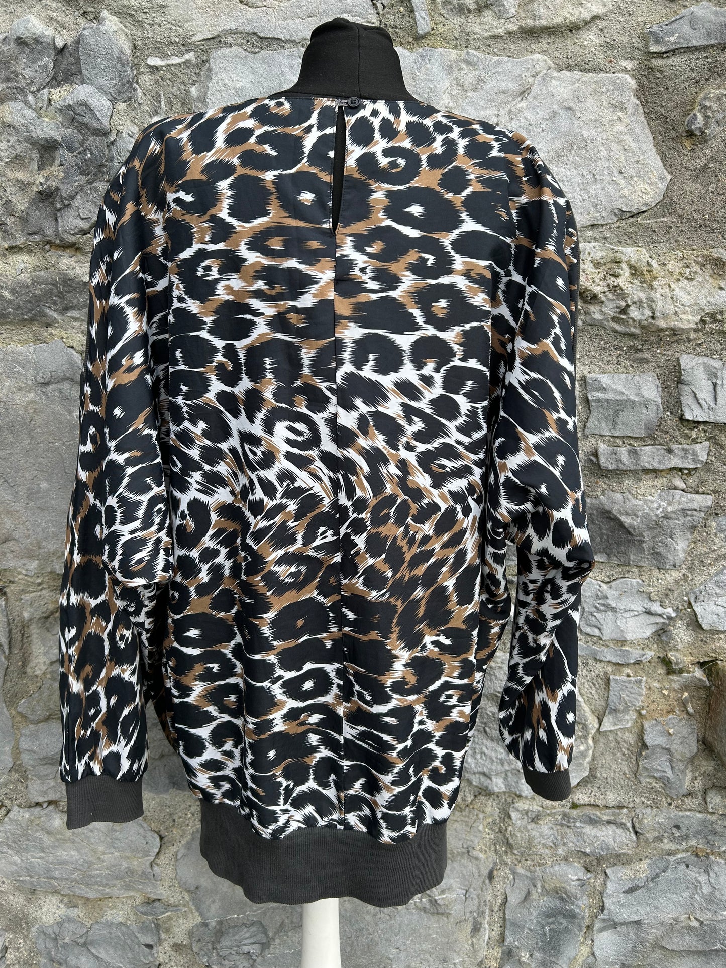 90s leopard print long top  uk 16-18