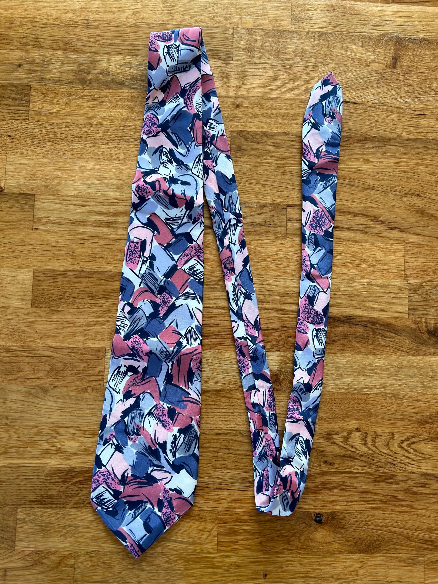 Pink&purple abstract tie