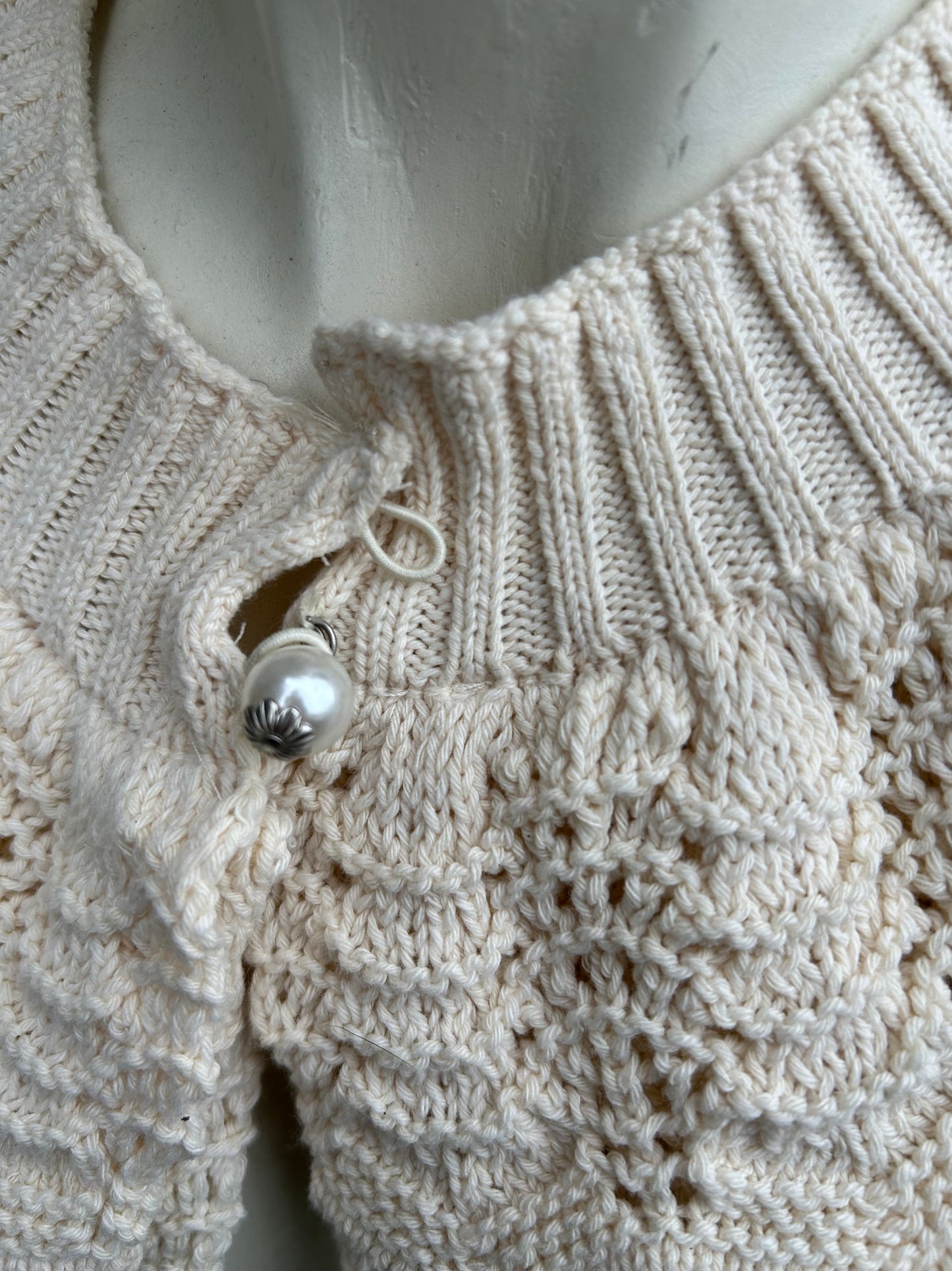 Cream crochet collar