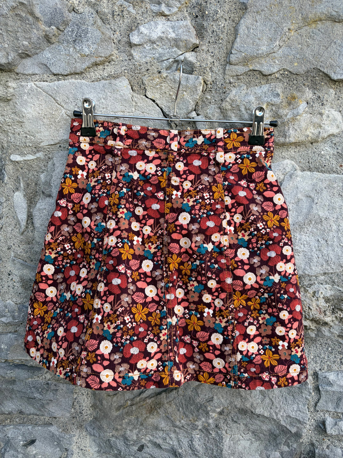 Autumn leaves cord skirt  11-12y (146-152cm)