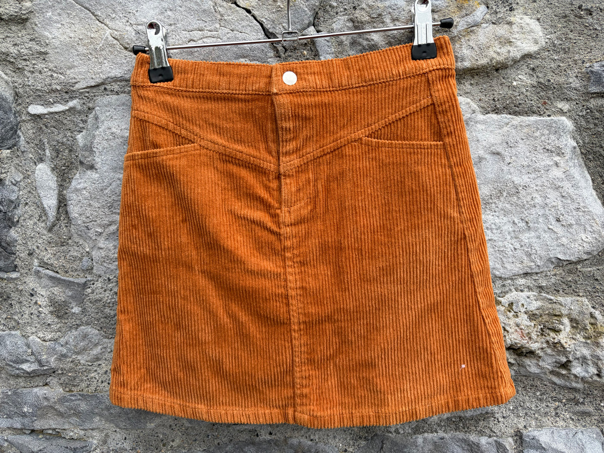 Brown cord skirt 9-10y (134-140cm)