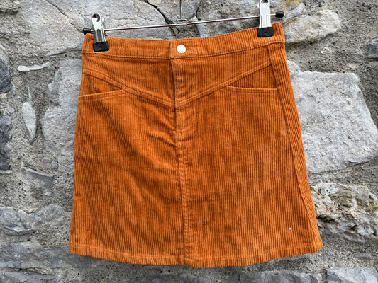 Brown cord skirt 9-10y (134-140cm)
