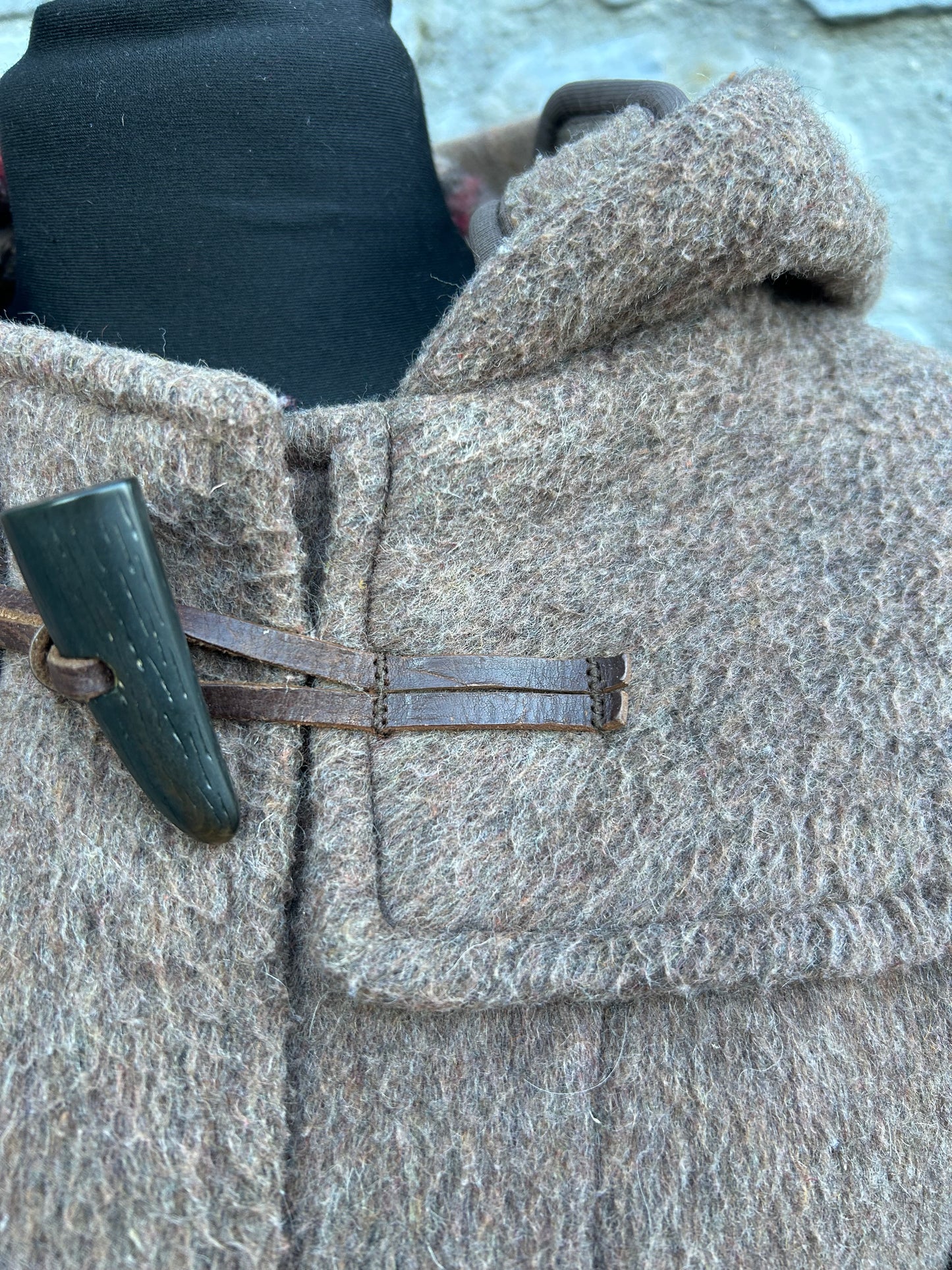 80s brown dufflecoat Small