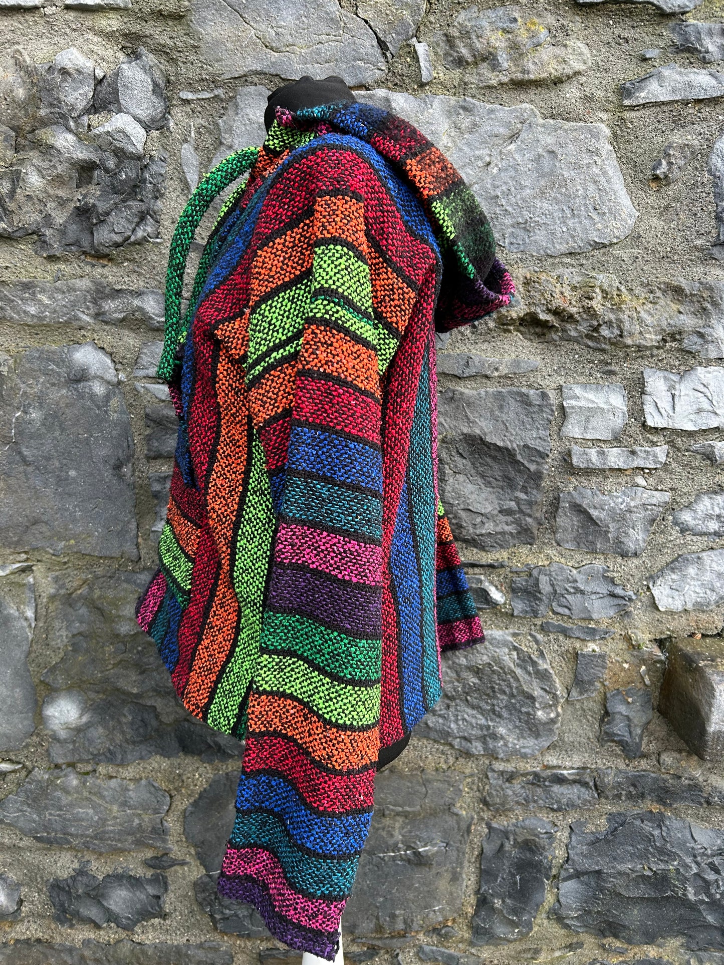 90s rainbow stripes hoodie uk 12