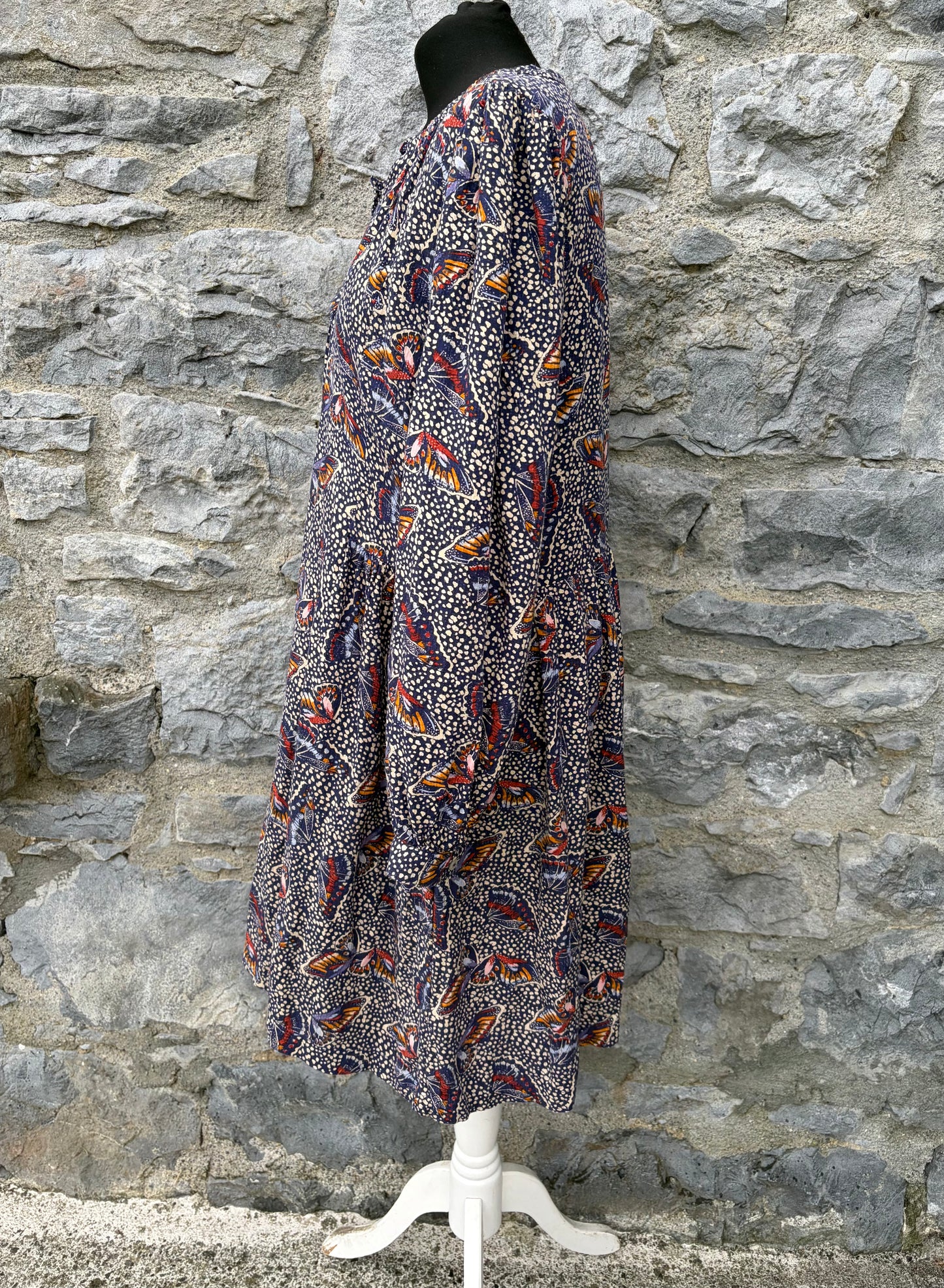 Anona butterfly-print swing dress uk 12