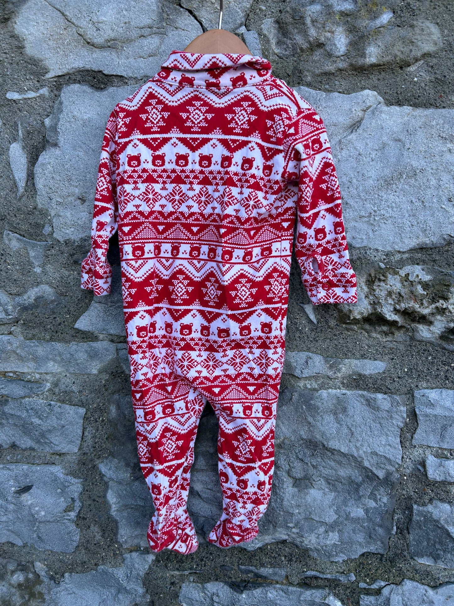 Red&white Christmas onesie  6-9m (68-74cm)