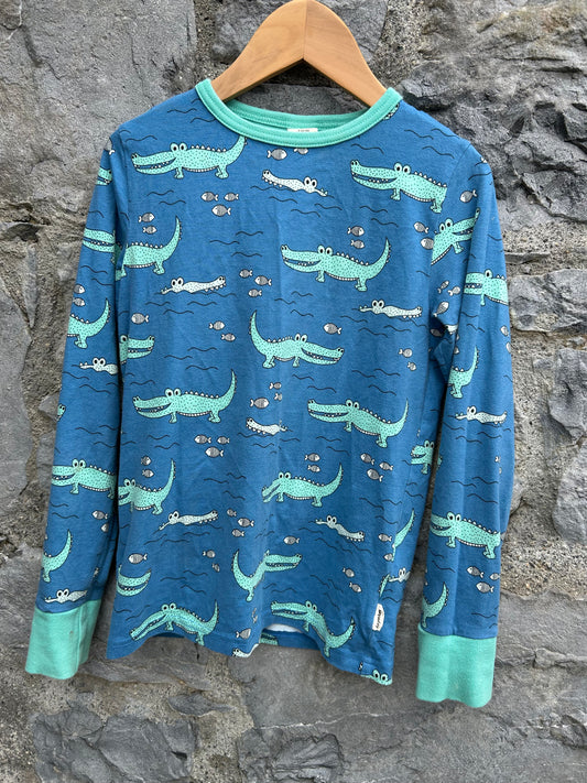 Crocodile blue top  9-10y (134-140cm)