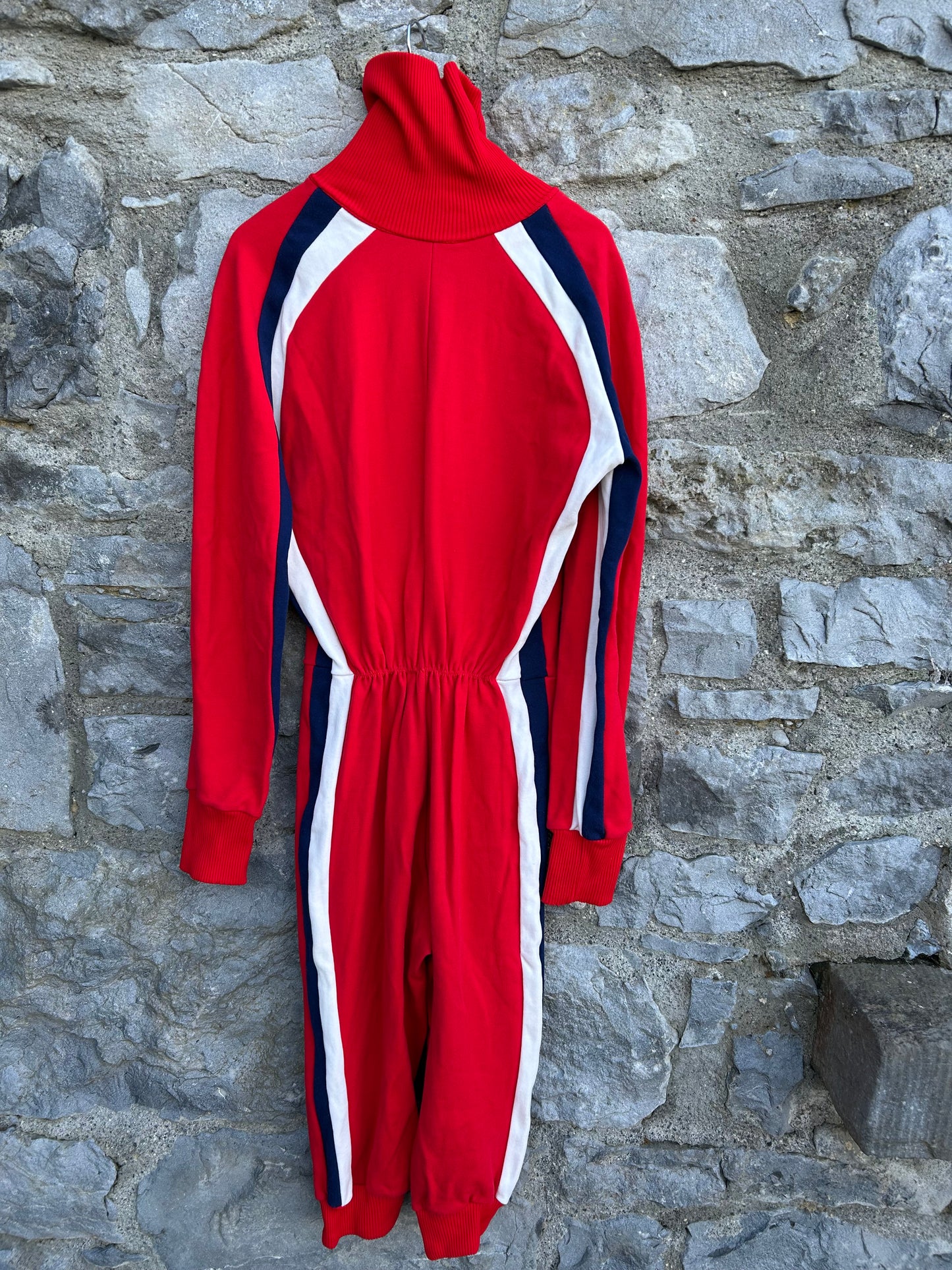 80s red One Piece Tracksuit  7-8y (122-128cm)