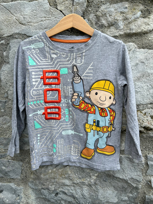 Bob the builder grey top  3-4y (98-104cm)