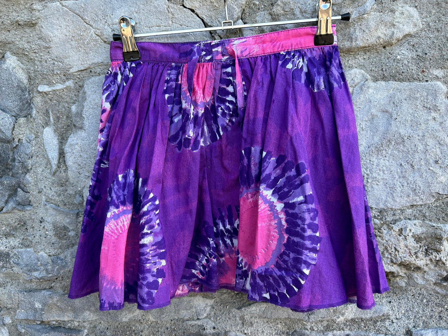 Purple tie dye skirt 9y (134cm)