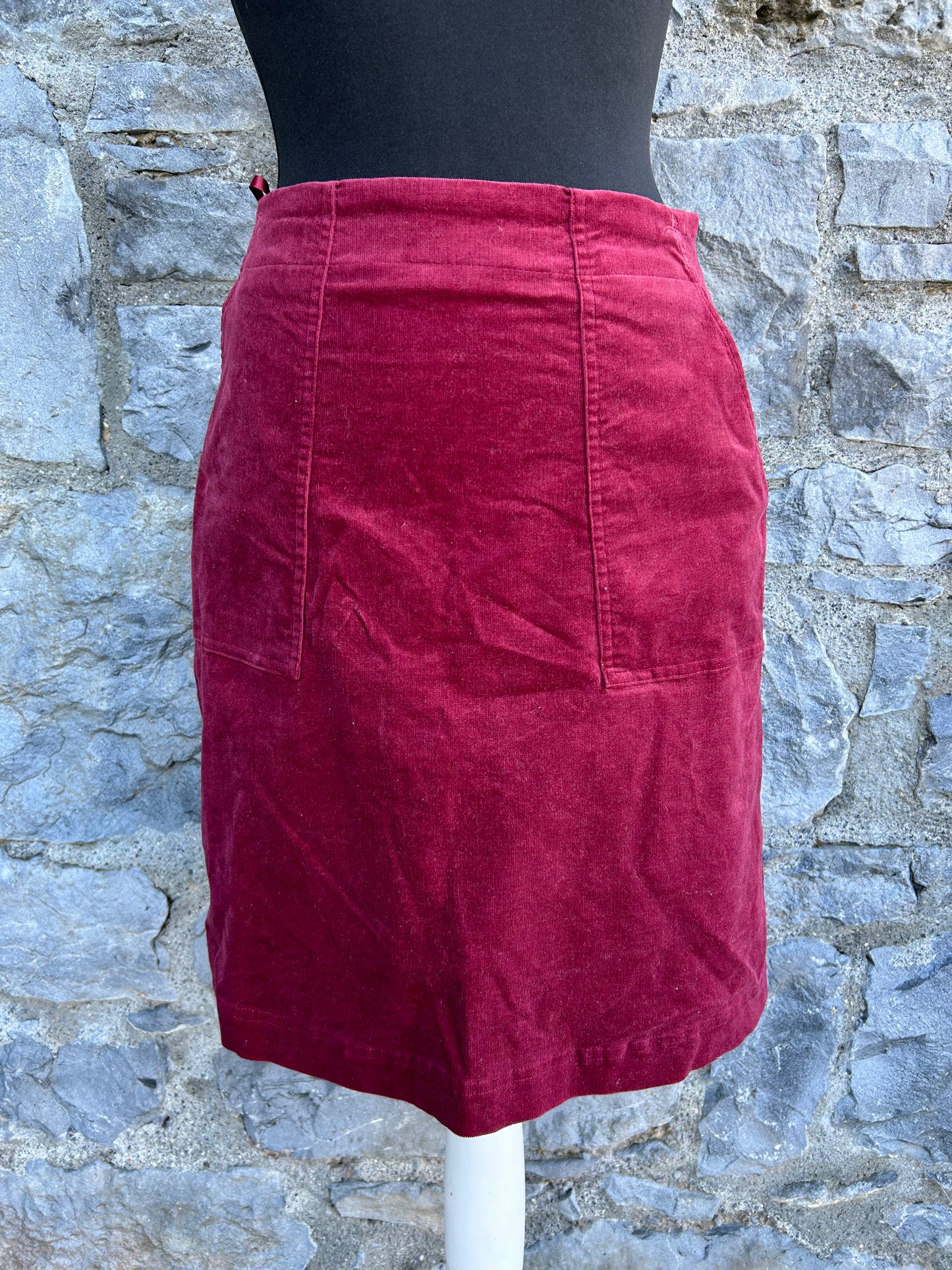 Red cord skirt uk 8