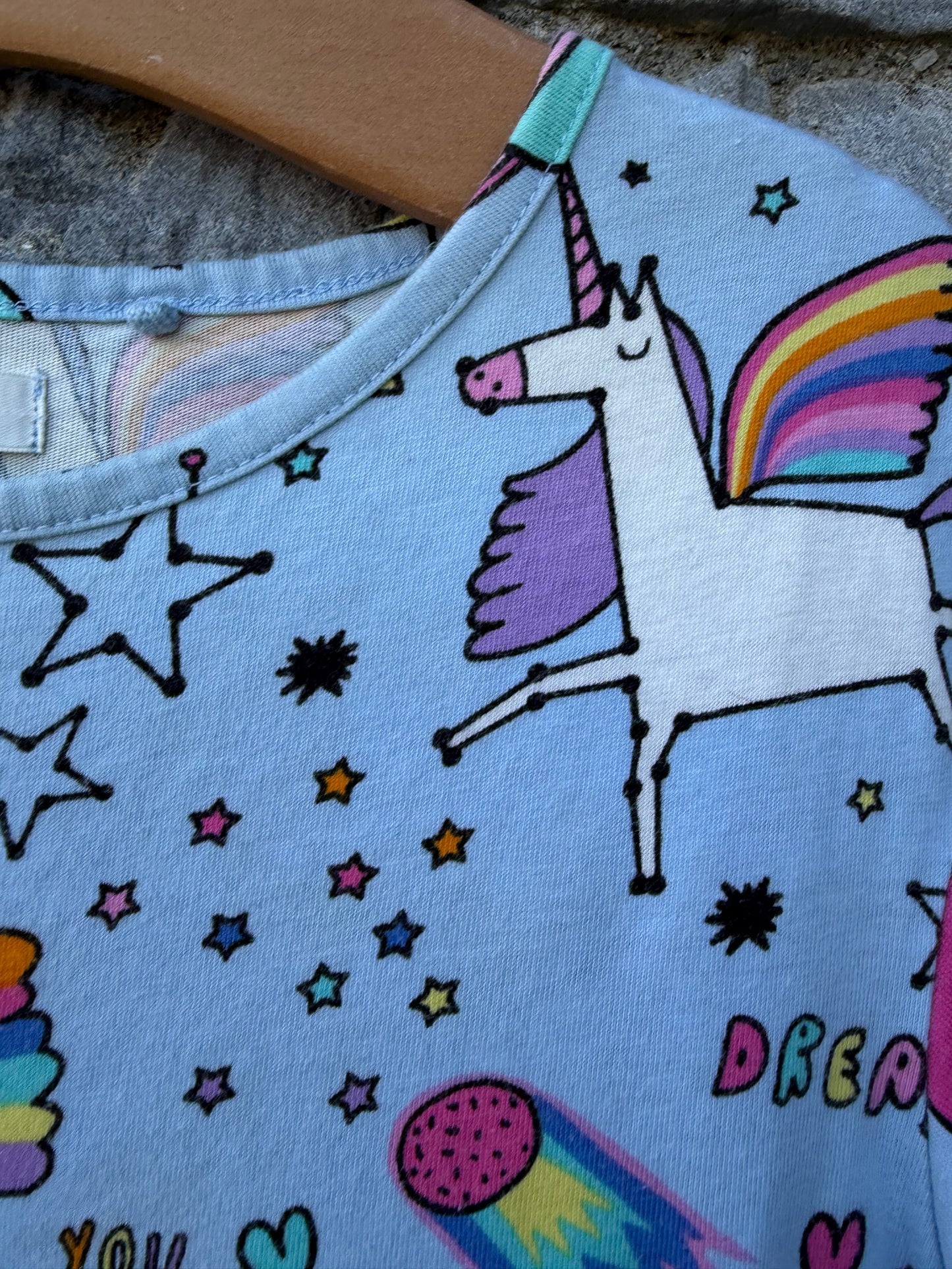 Rainbow unicorns dress 5-6y (110-116cm)