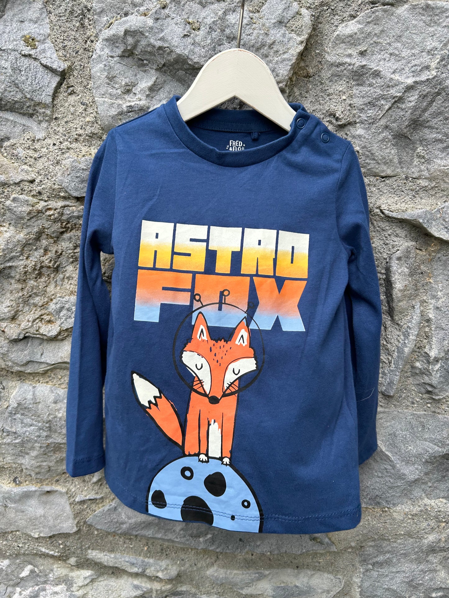 Astro fox navy top  18-24m (86-92cm)