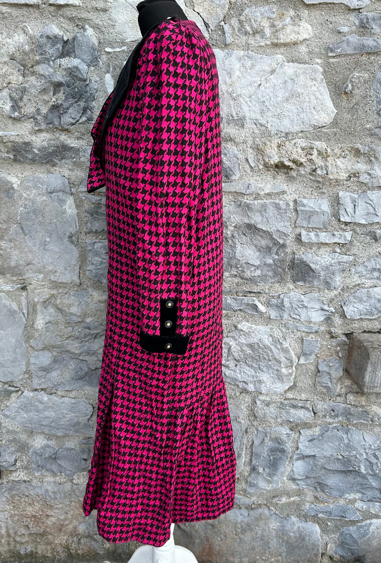 80s pink gingham dress uk 10