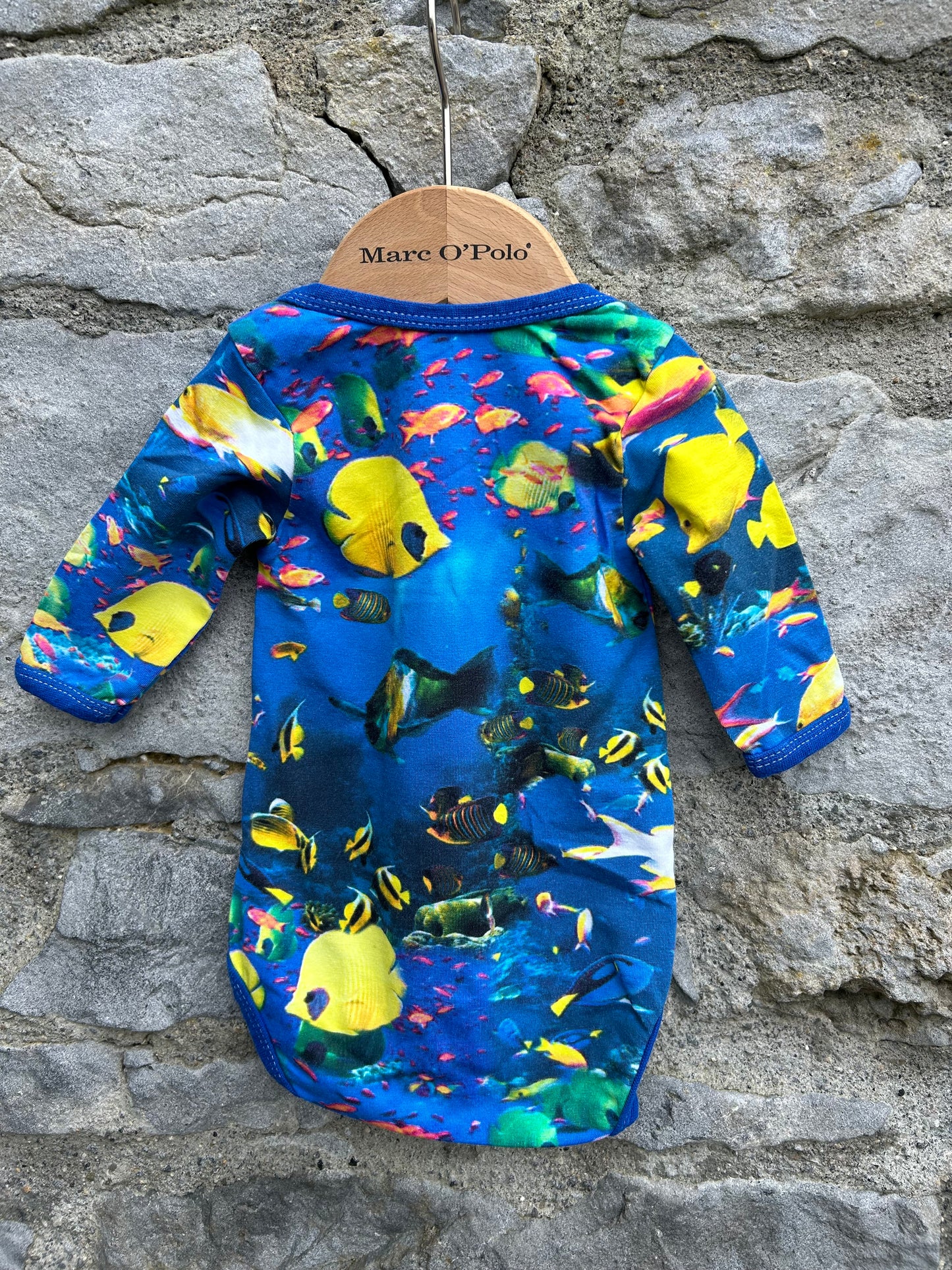 Fish blue vest  0-3m (56-62cm)