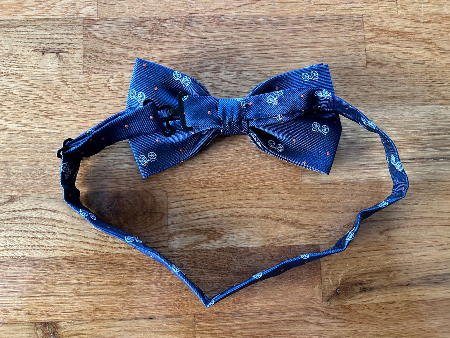 Navy bicycle bow tie