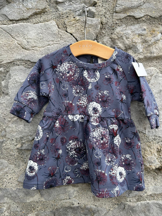 Dandelion grey sweat dress 0-1m (50-56cm)