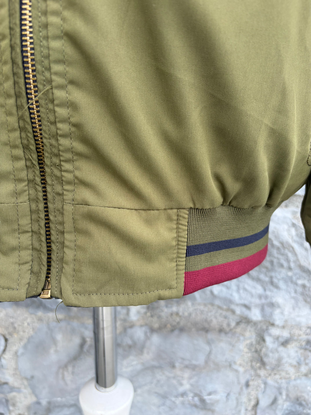 90s khaki/navy reversible bomber jacket XS-S