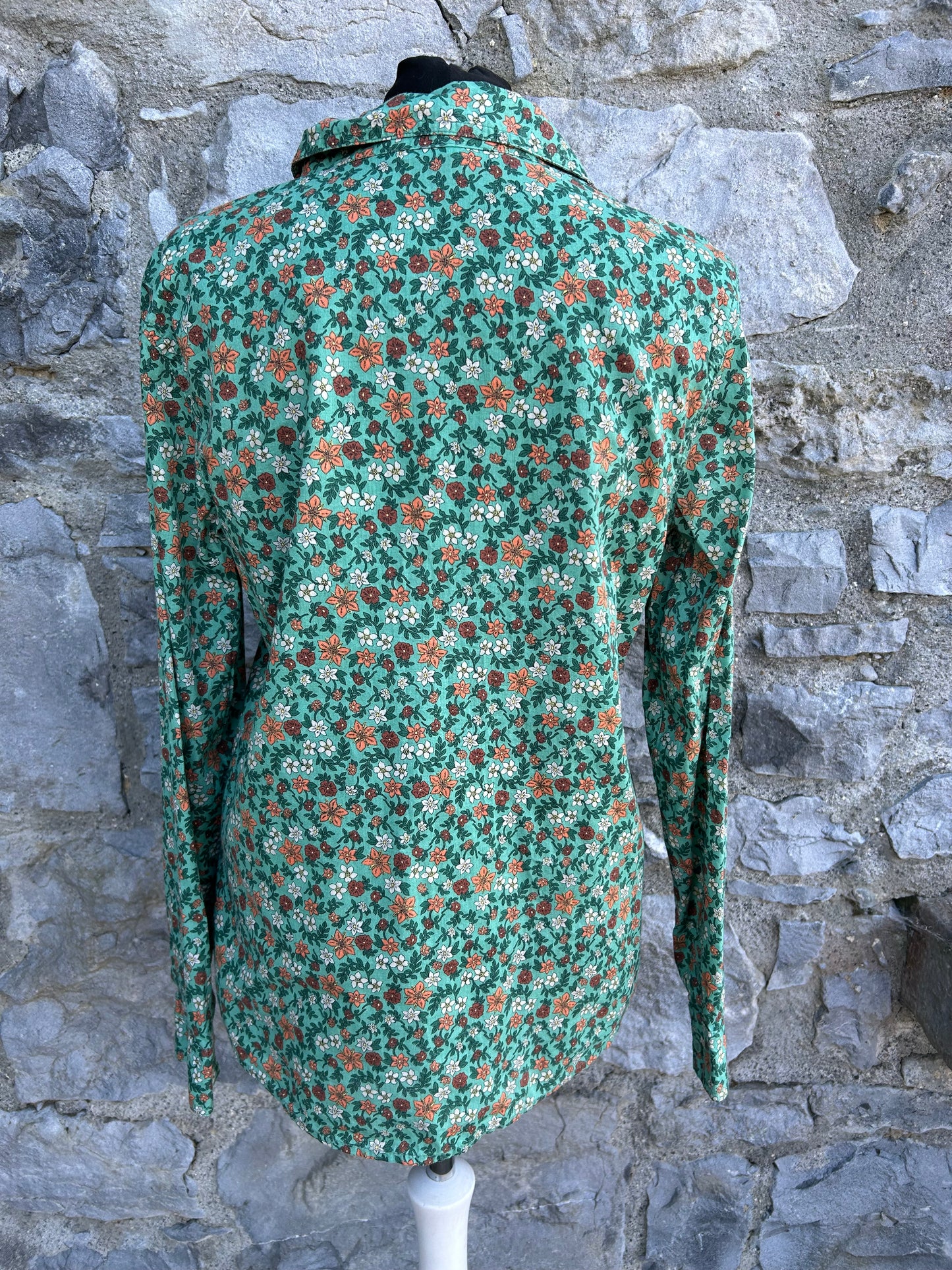 Green floral shirt uk 10