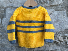 Load image into Gallery viewer, Yellow knitted cardigan  3-6m (62-68cm)
