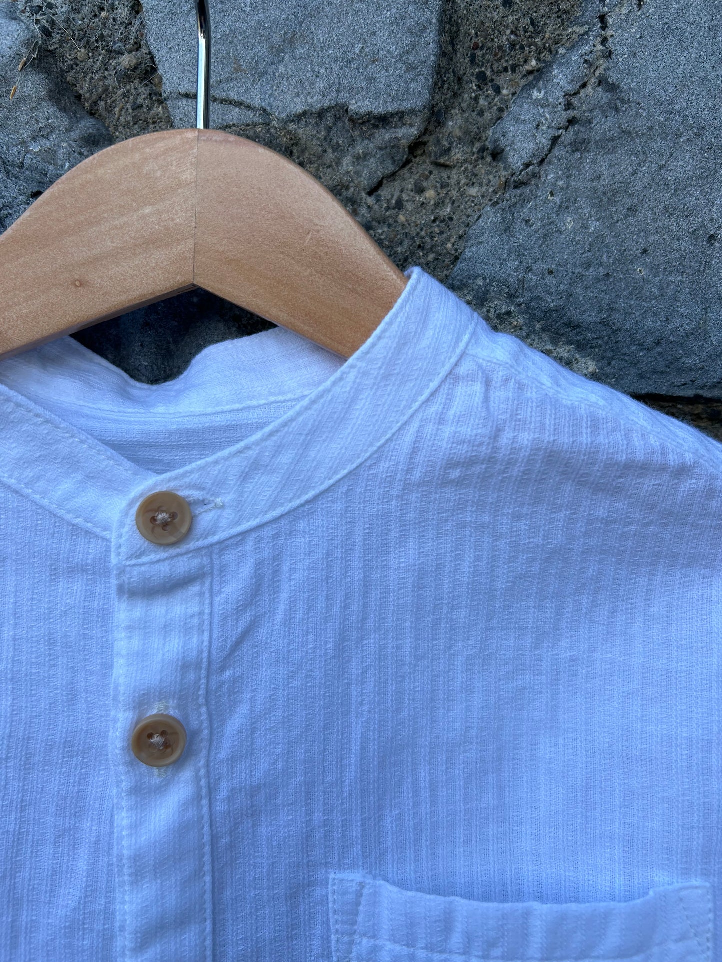 White grandpa shirt   4-5y (104-110cm)