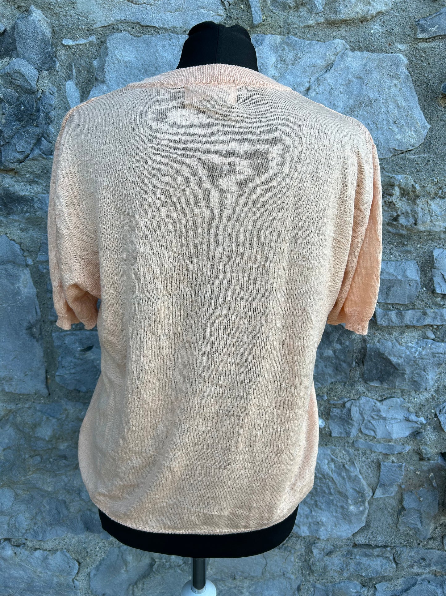 90s peach knitted top uk 12-14