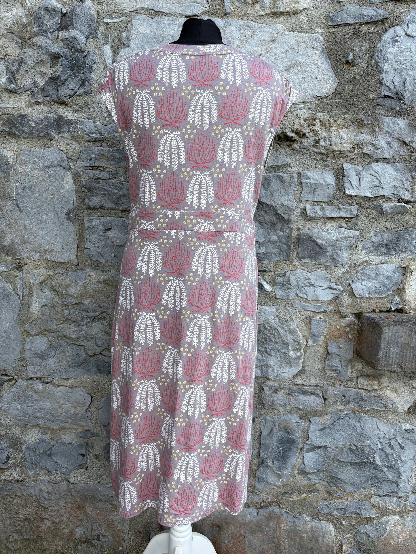Margot botanical print brown dress uk 12
