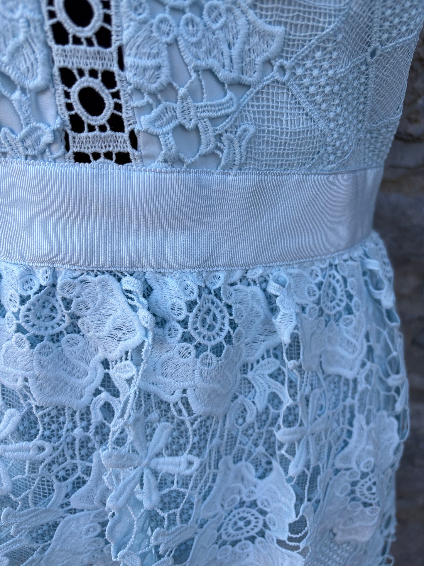 Dixa Layered Lace blue dress uk 8