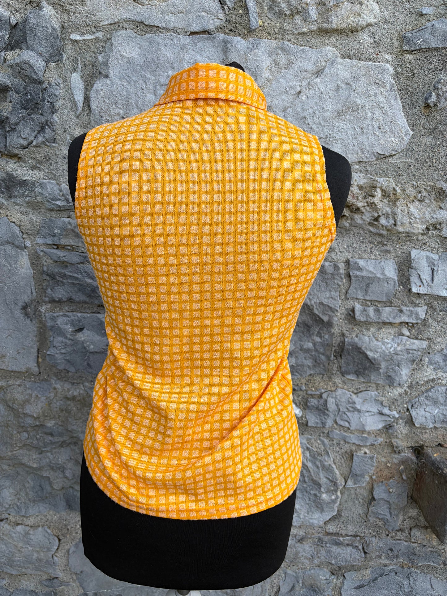 90s yellow check top uk 6-8