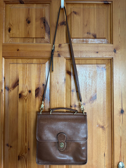 COACH Willis 9927 Brown leather crossbody bag