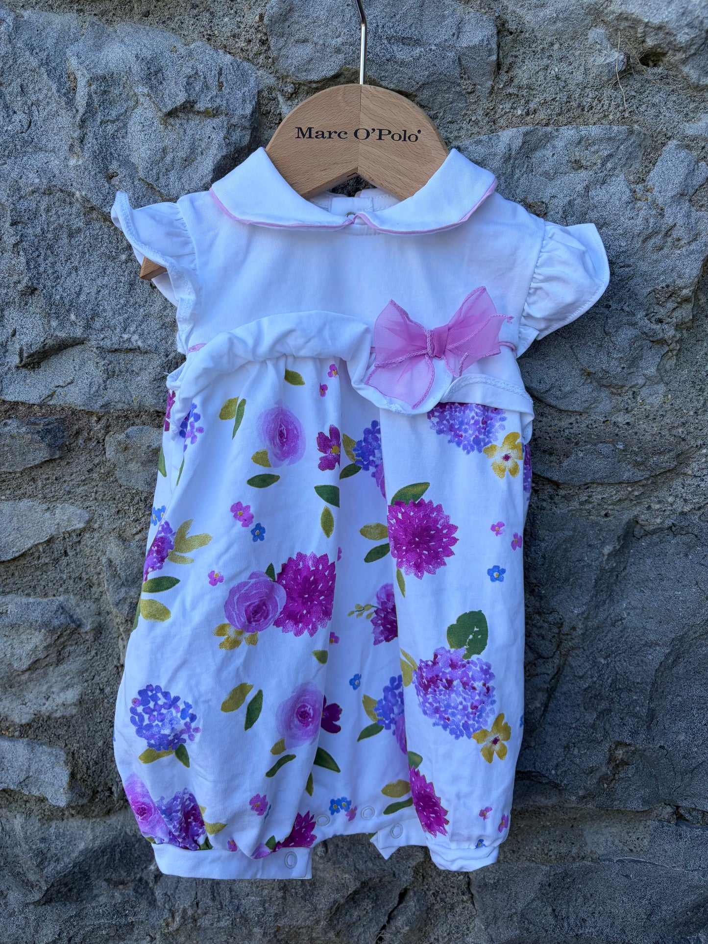 Pink flowers rompers  3-6m (62-68cm)
