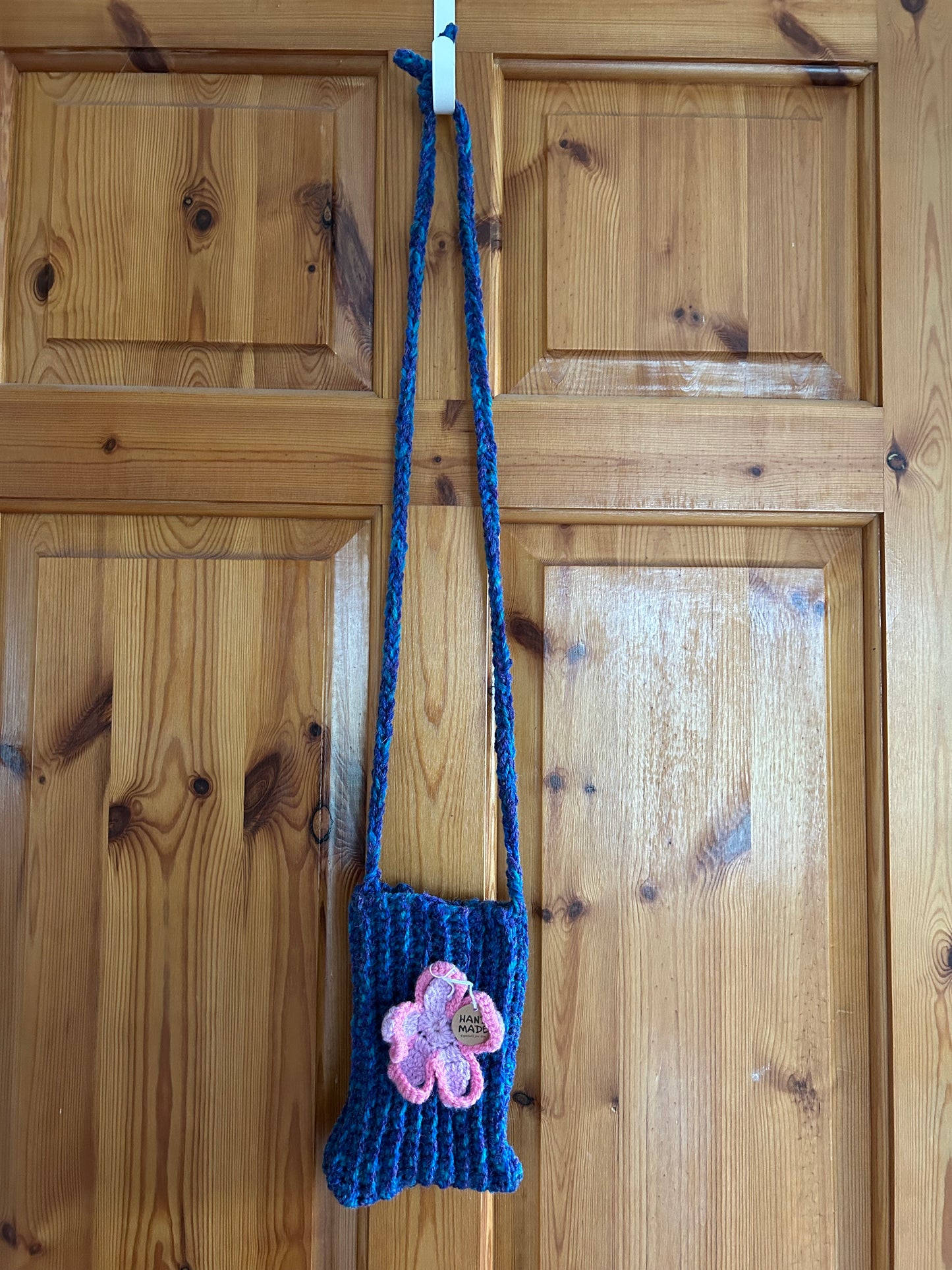 Handmade purple&pink flower bag
