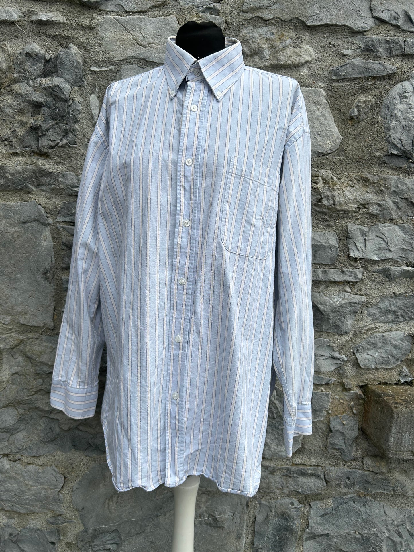 Blue stripy shirt Large