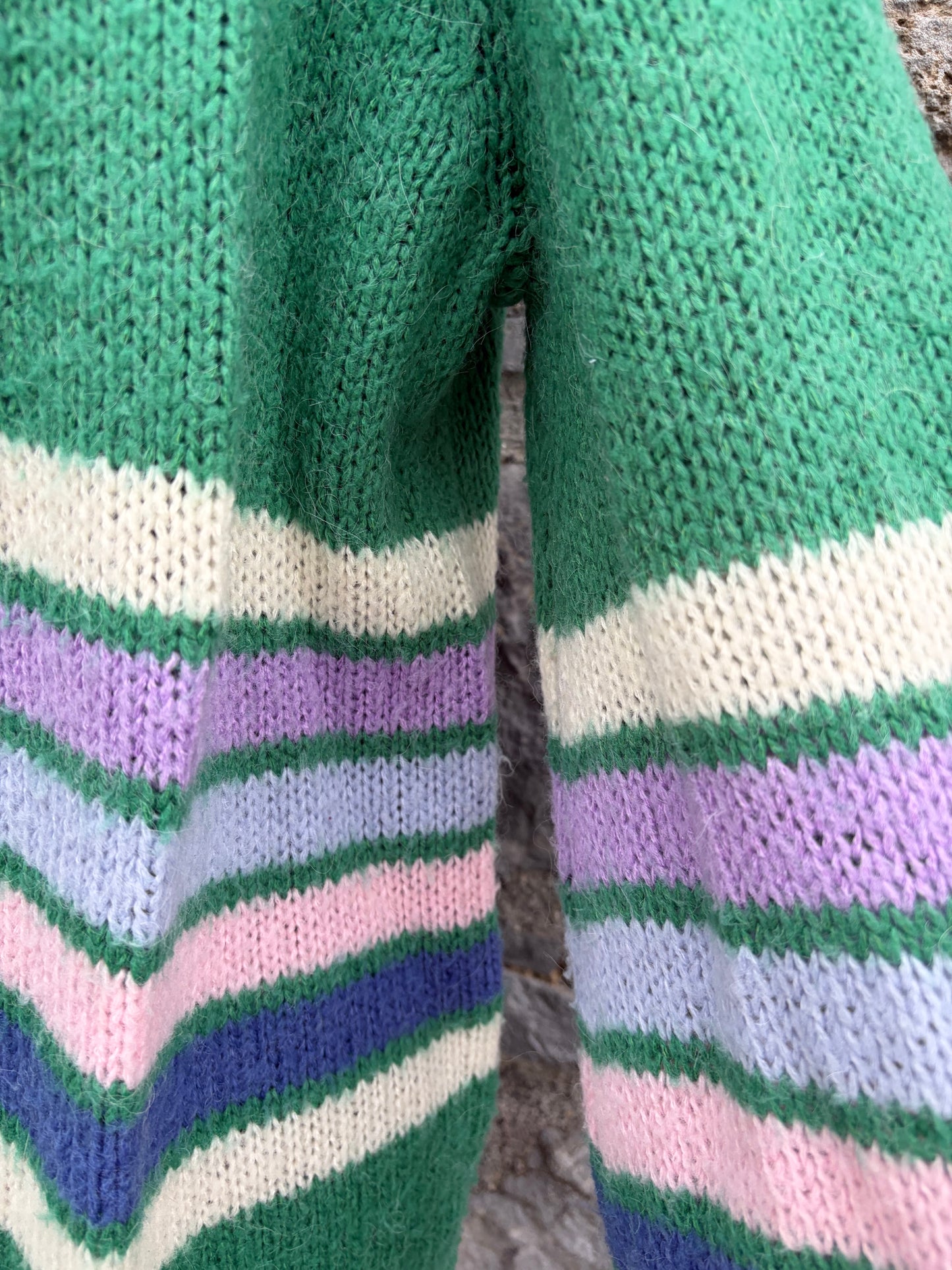 Green Colour Block/Stripes Yvette cardigan uk 10-12