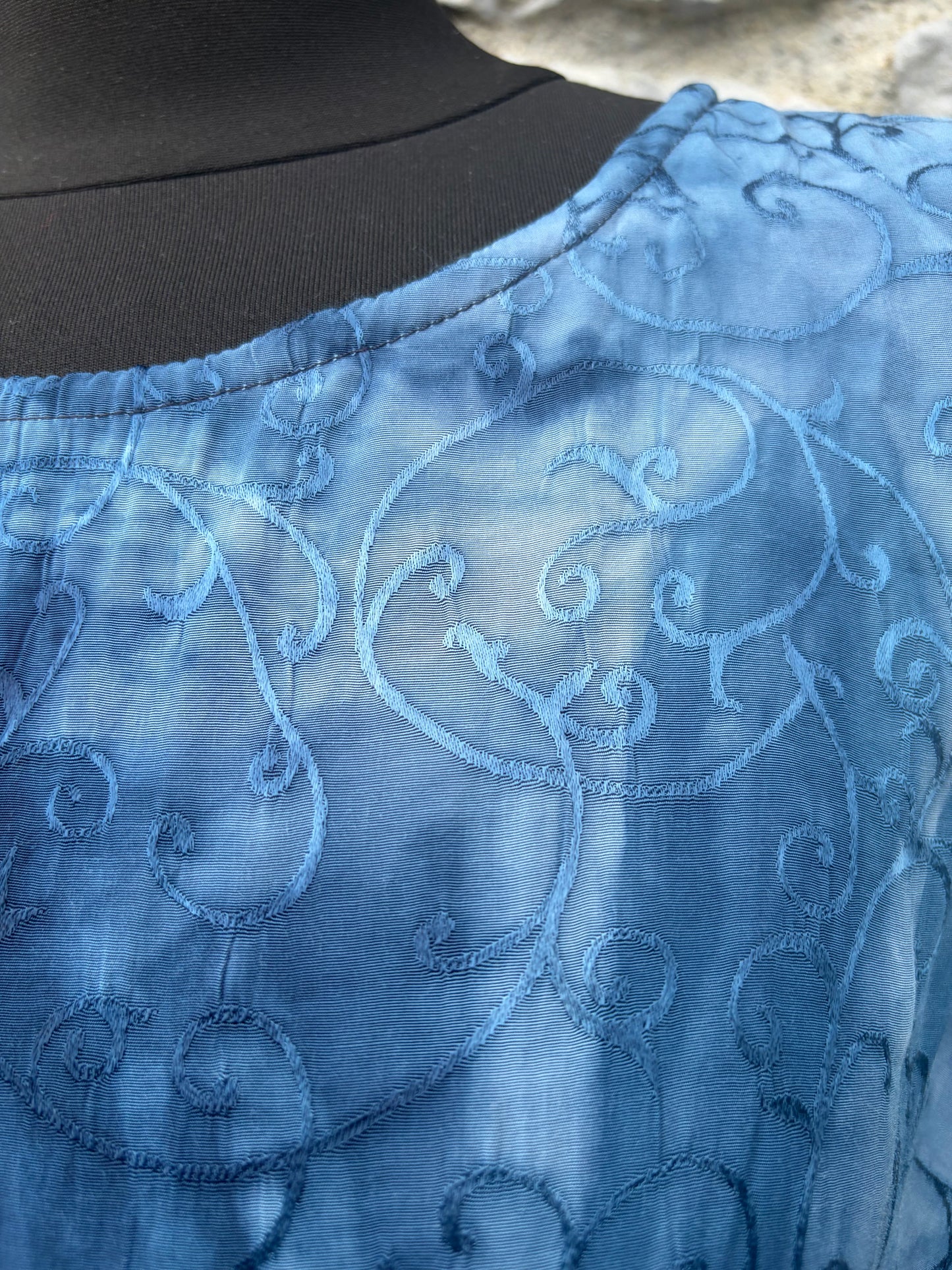 90s blue ombre tunic uk 10-12