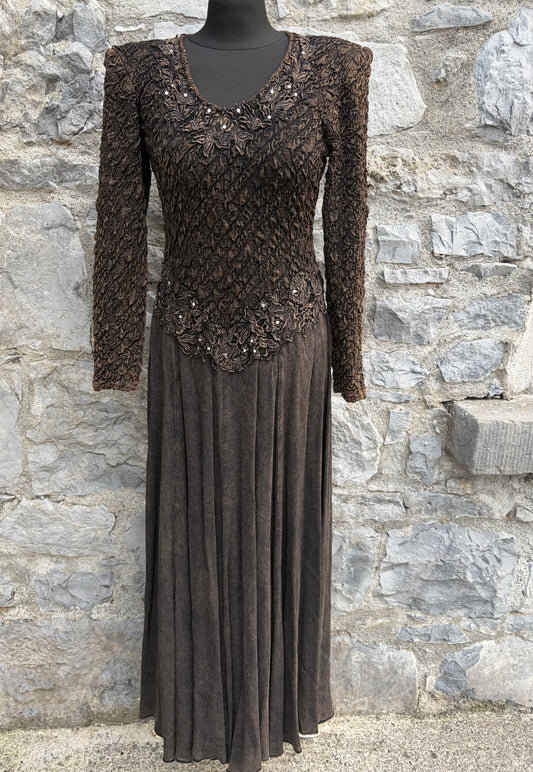 90s lace bodies brown maxi dress uk 12