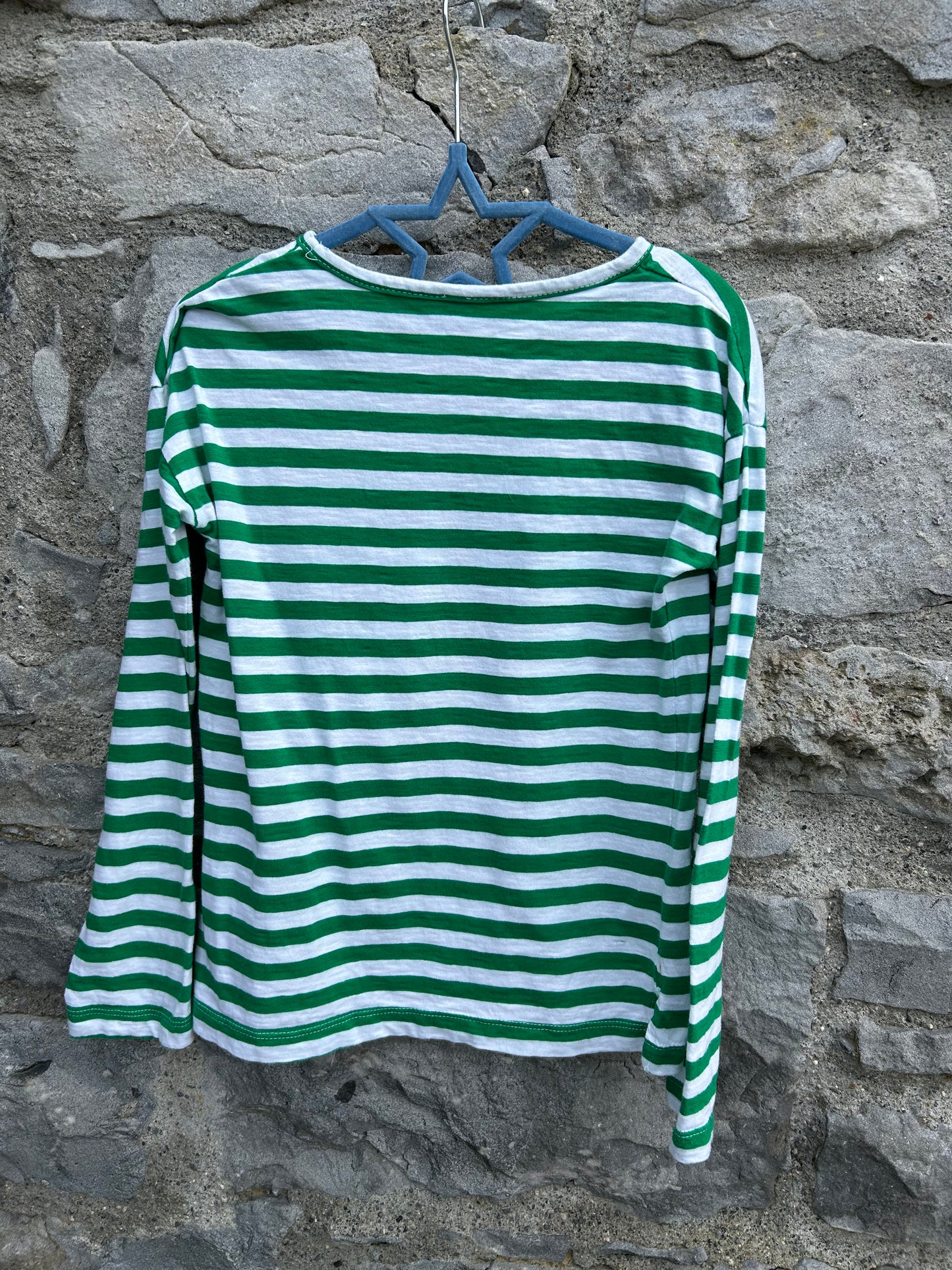Green stripy top 8y (128cm)