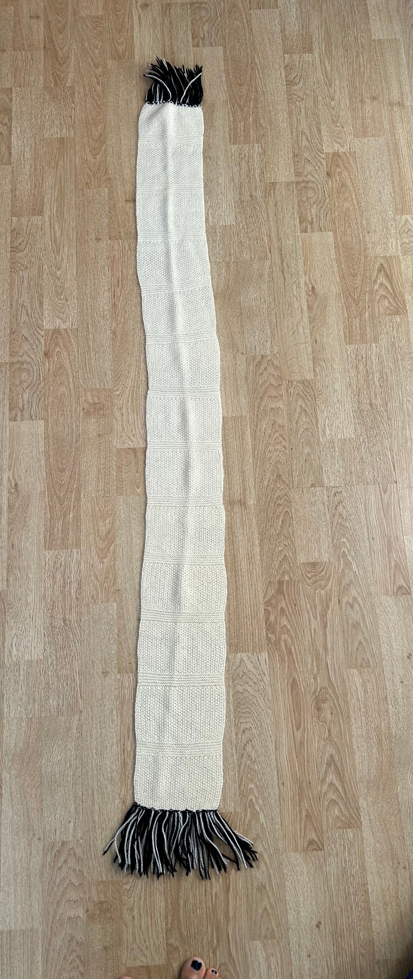 Cream knitted scarf