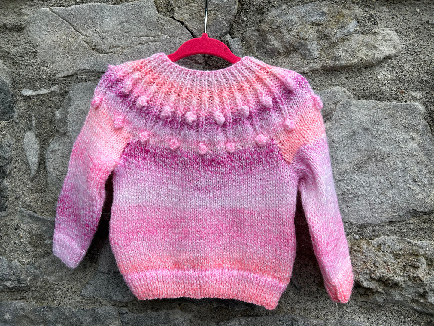 Pink ombré cardigan  3-6m (62-68cm)