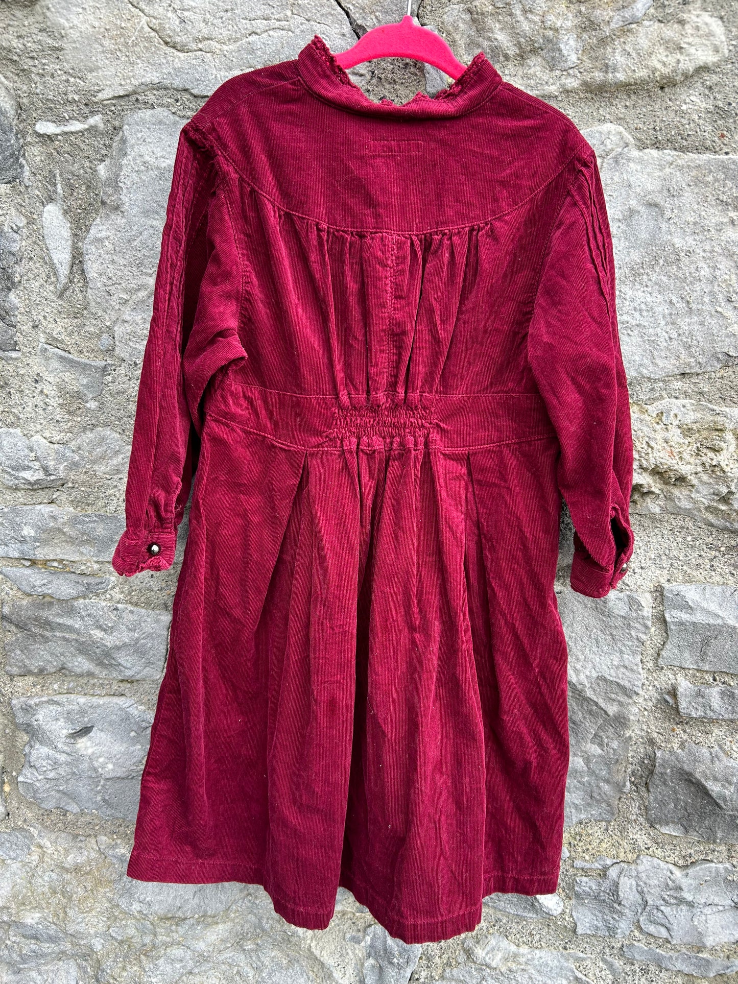 Maroon cord dress  3y (98cm)