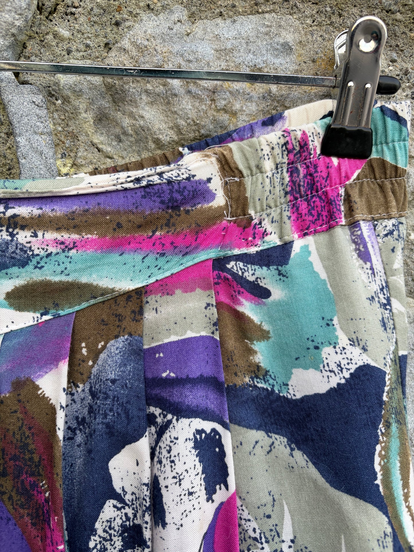 80s colourful abstract skirt uk 14