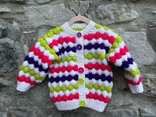Colourful bubble knit cardigan  2-3y (92-98cm)