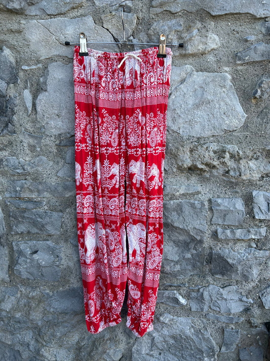 Elephants red baggy pants  7-8y (122-128cm)