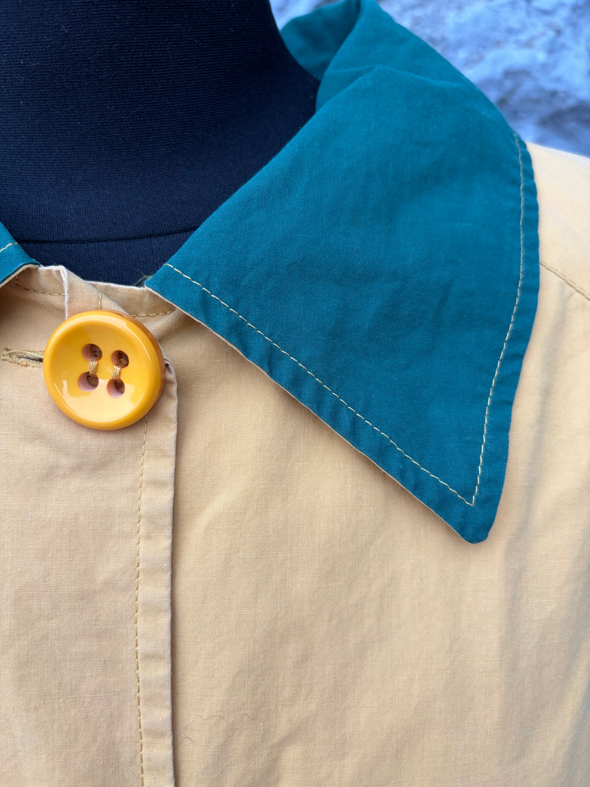 80s yellow coat uk 10-12