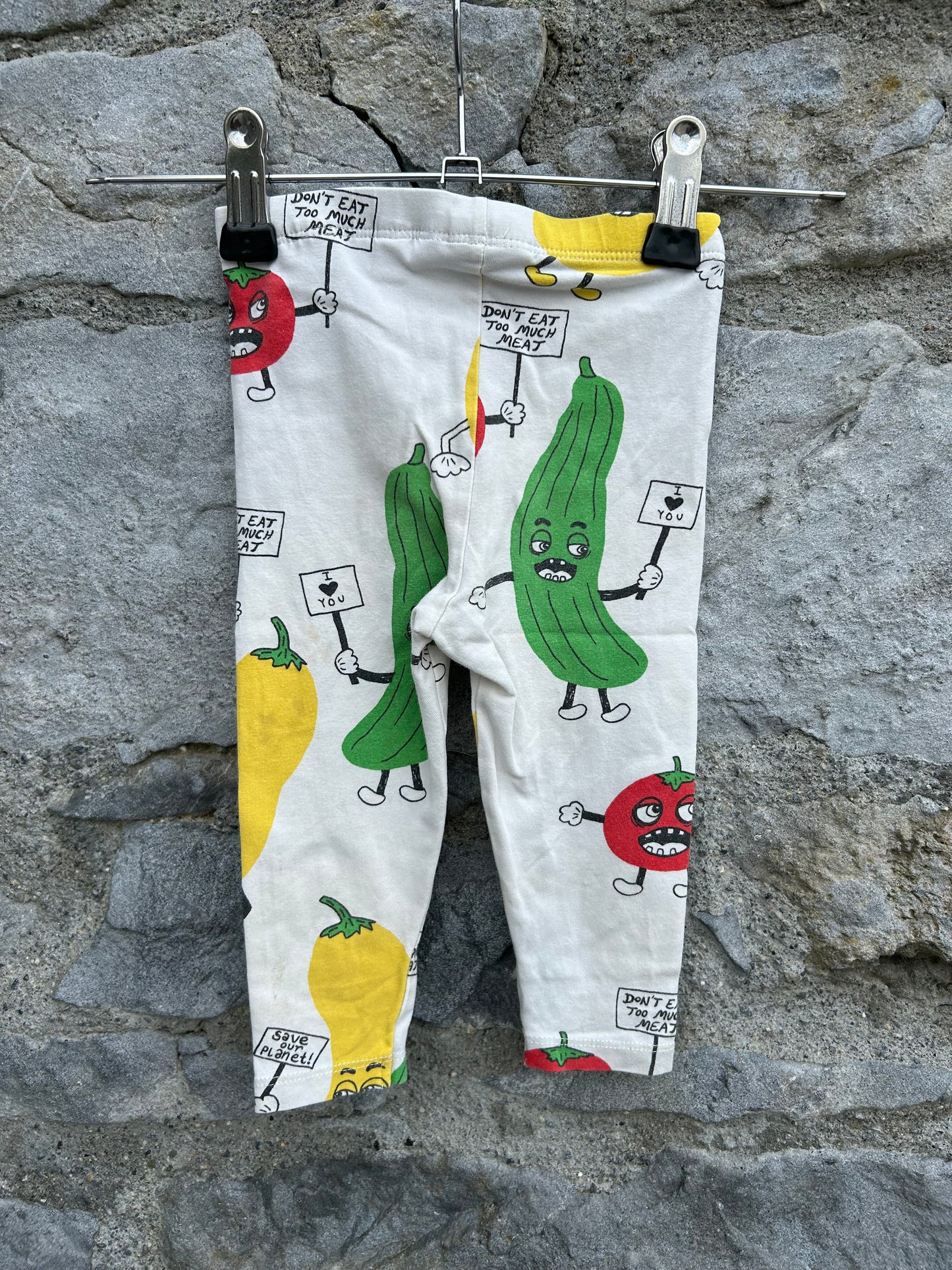 Off white vegetables leggings 6-9m (68-74cm)