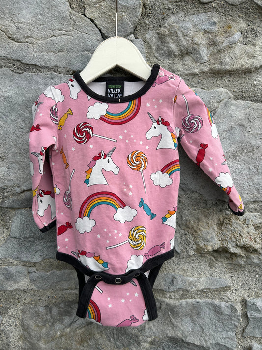 Unicorns&rainbows pink vest  3-6m (62-68cm)