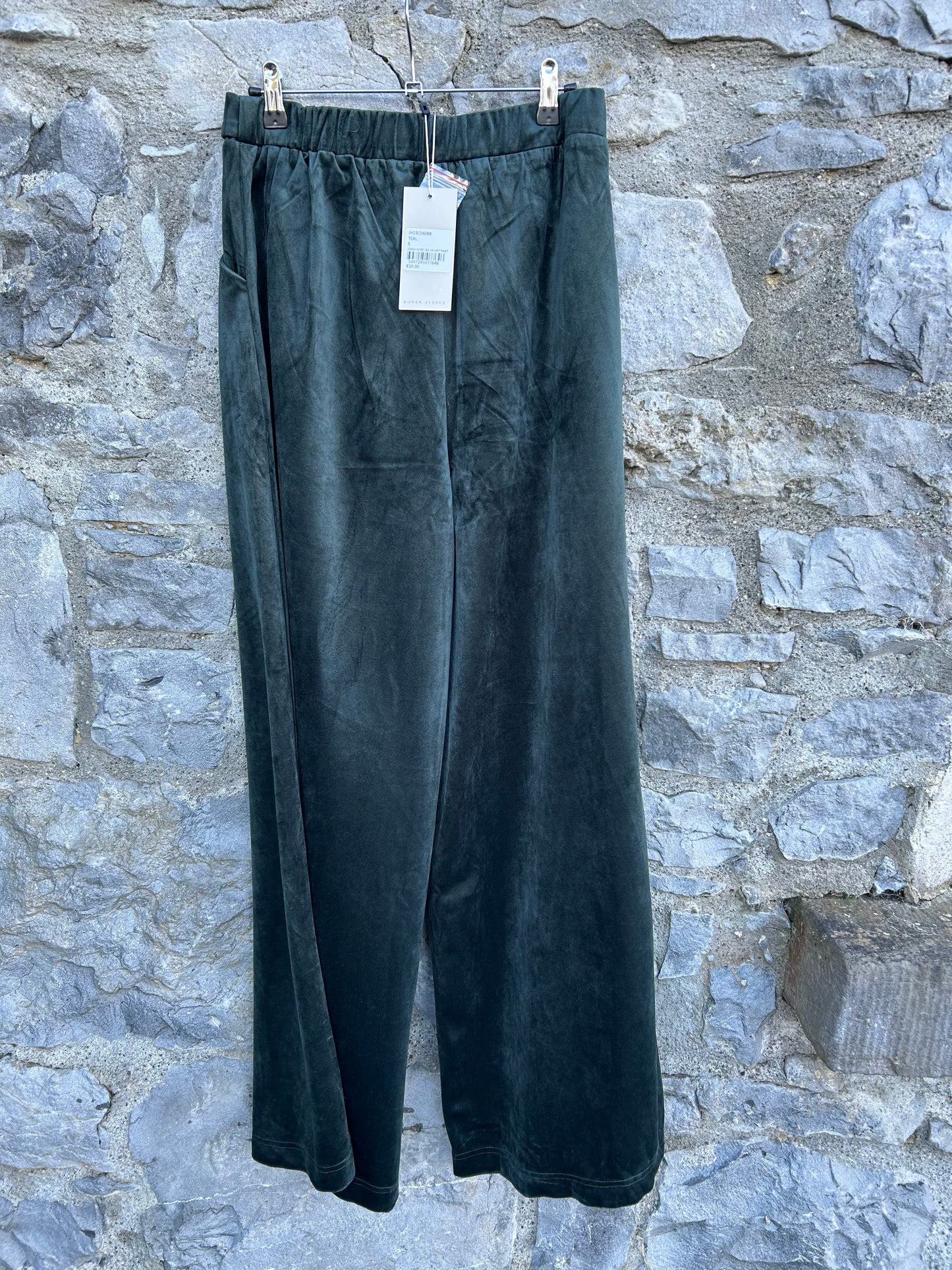 Petrol velvet wide leg pants uk 10